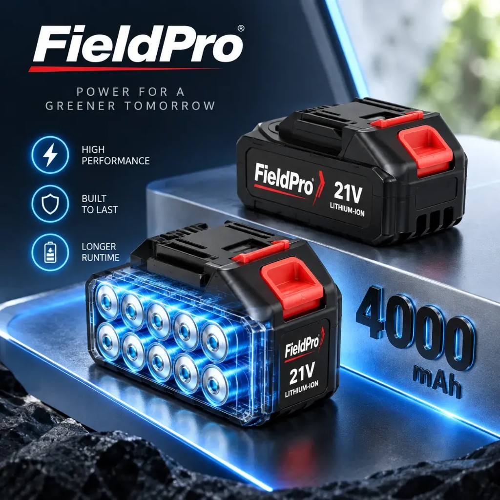 Fieldpro™ — 2 akumulatory litowo-jonowe 21 V 4000 mAh w zestawie