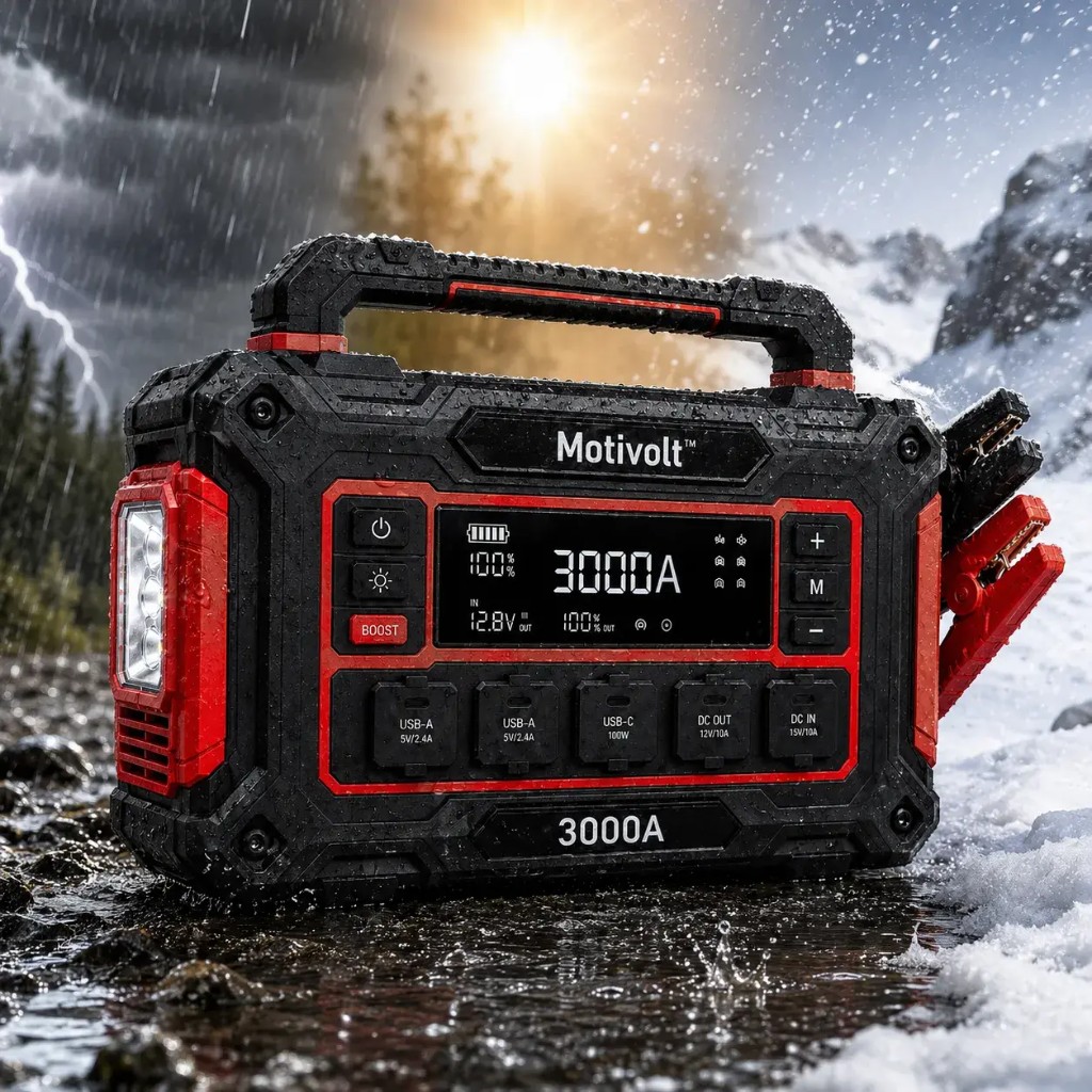 MotiVolt 4250A — IP68-Schutz bei Regen, Schnee und Extremwetter