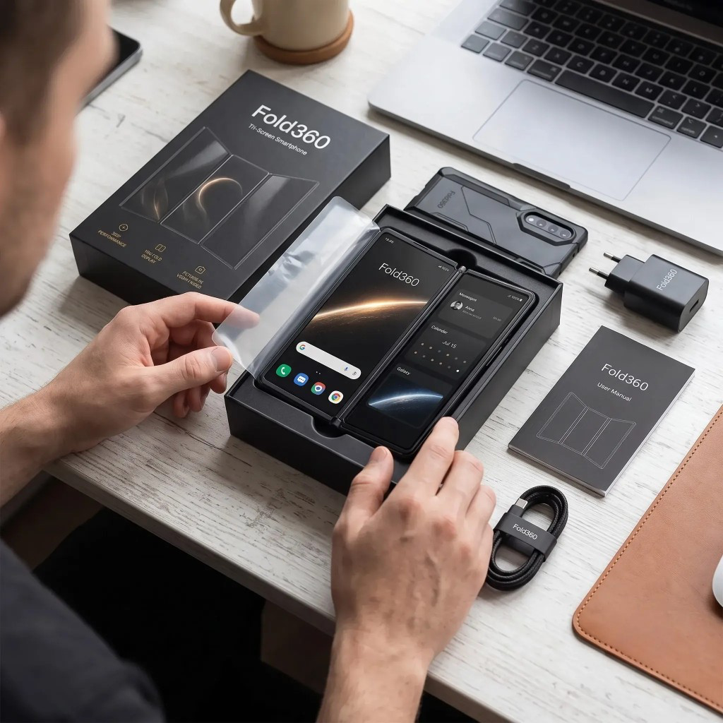 Unboxing Fold360™ z ovitkom in polnilcem